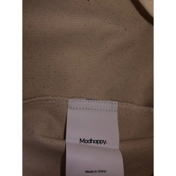 Madhappy Chicago Exclusive Wide Tote Bag City Skyline 20x15x5" Natural White NEW - Picture 8 of 15